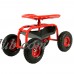 Sunnydaze Rolling Shop Cart with 360 Degree Swivel Seat & Tool Tray, Red   567146546